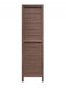 67" Brown Solid Wood Folding Three Panel Screen Room Divider