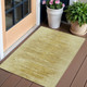 3' X 5' Gold And Wheat Abstract Washable Indoor Outdoor Area Rug