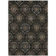 8' X 10' Black Gray And Brown Medallion Washable Indoor Outdoor Area Rug