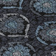 10' X 14' Blue Charcoal And Gray Medallion Washable Indoor Outdoor Area Rug