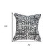 20" X 7" X 20" Traditional Gray And White Cotton Pillow Cover With Poly Insert