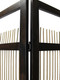 72" Brown Folding Three Panel Screen Room Divider