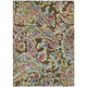 8' X 10' Chocolate And Artichoke Green Paisley Washable Indoor Outdoor Area Rug