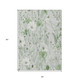 5' X 8' Mint Green And Ivory Floral Washable Indoor Outdoor Area Rug