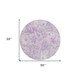8' Lavender Purple And Lilac Round Floral Washable Indoor Outdoor Area Rug