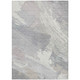 3' X 5' Ivory And Gray Abstract Washable Indoor Outdoor Area Rug