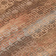 9' X 12' Copper And Peach Striped Washable Indoor Outdoor Area Rug