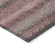 10' X 14' Pink And Gray Striped Washable Indoor Outdoor Area Rug