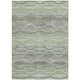 9' X 12' Green And Ivory Ogee Washable Indoor Outdoor Area Rug