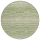8' Sage And Ivory Round Ogee Washable Indoor Outdoor Area Rug