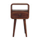 22" Brown Solid Wood Square One Drawer Nightstand