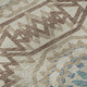8' X 10' Khaki And Teal Geometric Washable Area Rug With UV Protection