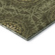 5' X 8' Olive Green And Gold Geometric Washable Area Rug With UV Protection