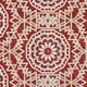 9' X 12' Red And Ivory Geometric Washable Area Rug With UV Protection