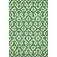 10' X 14' Emerald And Ivory Geometric Washable Area Rug With UV Protection