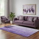5' X 8' Purple And Ivory Ombre Washable Area Rug With UV Protection