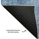 9' X 12' Blue And Ivory Nautical Washable Area Rug With UV Protection