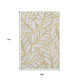 9' X 12' Gold And Beige Floral Washable Area Rug With UV Protection