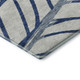 3' X 5' Navy Blue And Beige Floral Washable Area Rug With UV Protection