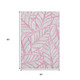 5' X 8' Pink And Beige Floral Washable Area Rug With UV Protection