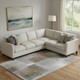 10' X 14' Silver Beige And Gray Abstract Washable Area Rug With UV Protection