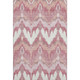 9' X 12' Blush Ivory And Pink Ikat Washable Area Rug With UV Protection