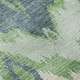 3' X 5' Green And Ivory Ikat Washable Area Rug With UV Protection