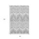 8' X 10' Silver And Gray Ikat Washable Area Rug With UV Protection