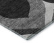 5' X 8' Black And Silver Ogee Washable Area Rug With UV Protection