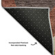 5' X 8' Brown Rust And Teal Ogee Washable Area Rug With UV Protection