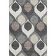9' X 12' Gray Ivory And Beige Ogee Washable Area Rug With UV Protection