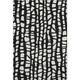 10' X 14' Black And Ivory Cobblestone Washable Area Rug With UV Protection