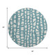 8' Teal And Ivory Cobblestone Washable Round Rug With UV Protection