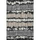 10' X 14' Black Silver And Brown Striped Washable Area Rug With UV Protection