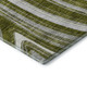 8' Olive Green Ivory And Gray Marble Washable Round Rug With UV Protection