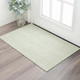 3' X 5' Mint Green And Ivory Striped Washable Area Rug With UV Protection