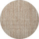 8' Rust And Beige Striped Washable Round Rug With UV Protection