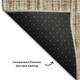 10' X 14' Rust And Beige Striped Washable Area Rug With UV Protection