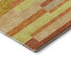 8' X 10' Orange And Gold Striped Washable Area Rug With UV Protection