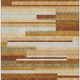 3' X 5' Rust Ivory And Taupe Striped Washable Area Rug With UV Protection