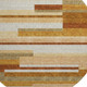 8' Rust Ivory And Taupe Striped Washable Round Rug With UV Protection