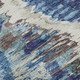 3' X 5' Blue Brown And Ivory Diamond Washable Area Rug With UV Protection