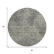 8' Taupe Gray And Khaki Abstract Washable Round Rug With UV Protection