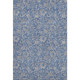 5' X 8' Denim Blue And Taupe Floral Washable Area Rug With UV Protection