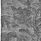3' X 5' Gray And Charcoal Floral Washable Area Rug With UV Protection
