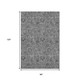 8' X 10' Gray And Charcoal Floral Washable Area Rug With UV Protection