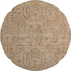 8' Terra Cotta And Copper Southwestern Washable Round Rug With UV Protection