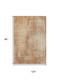 8' X 10' Terra Cotta And Copper Abstract Washable Area Rug With UV Protection
