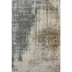 3' X 5' Beige Gray And Brown Abstract Washable Area Rug With UV Protection