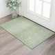 3' X 5' Artichoke Green And Gray Abstract Washable Area Rug With UV Protection